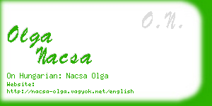 olga nacsa business card